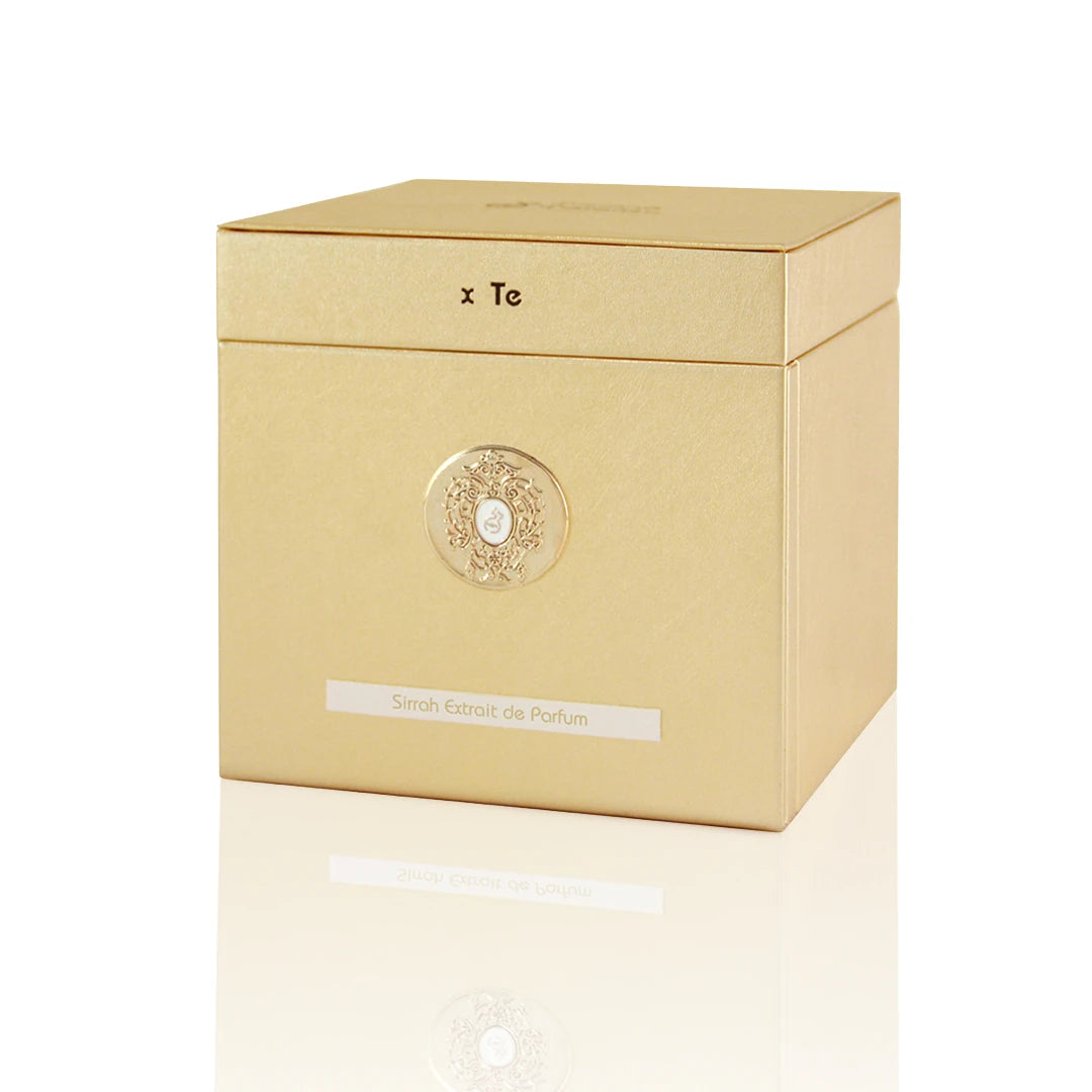 Tiziana Terenzi Sirrah Extrait de Parfum 100 ml mit Originalverpackung auf weißem Hintergrund