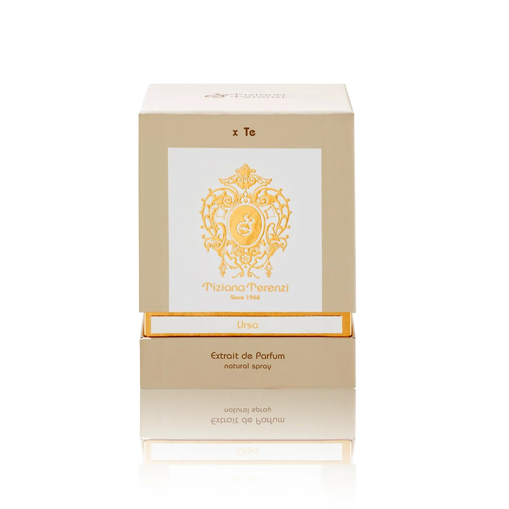 Tiziana Terenzi Ursa Extrait de Parfum 100 ml mit Originalverpackung auf weißem Hintergrund