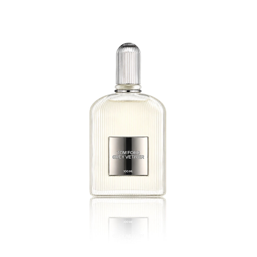 Tom Ford Grey Vetiver Eau de Parfum 100 ml Flakon auf weißem Hintergrund
