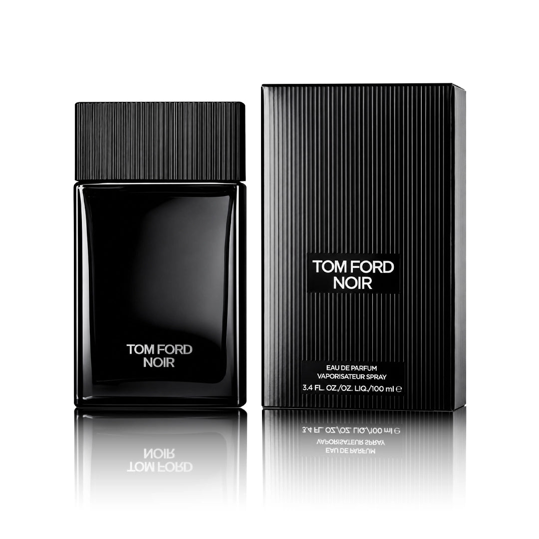Tom Ford Noir Eau de Parfum 100 ml Flakon mit Originalverpackung auf weißem Hintergrund