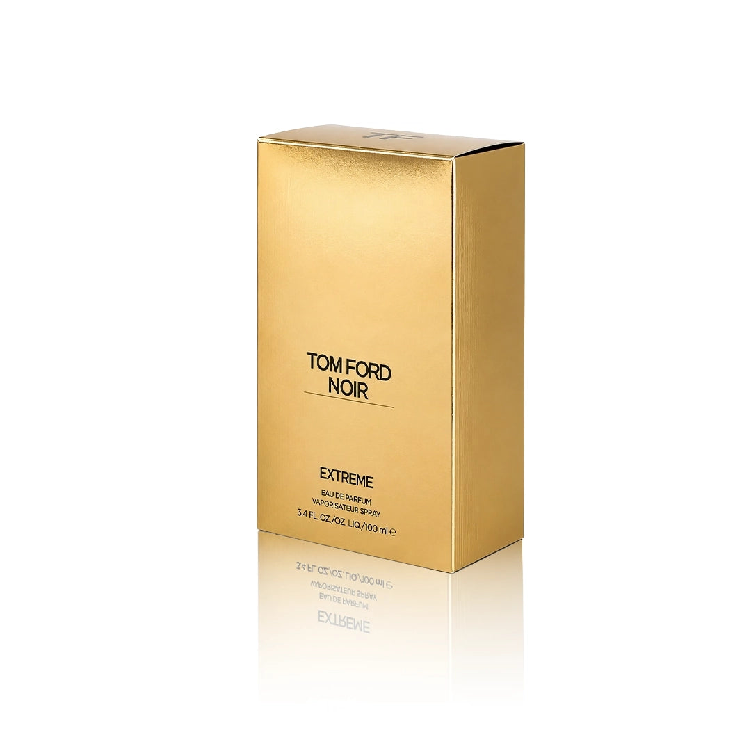 Tom Ford Noir Extreme Eau de Parfum 100 ml mit Originalverpackung auf weißem Hintergrund