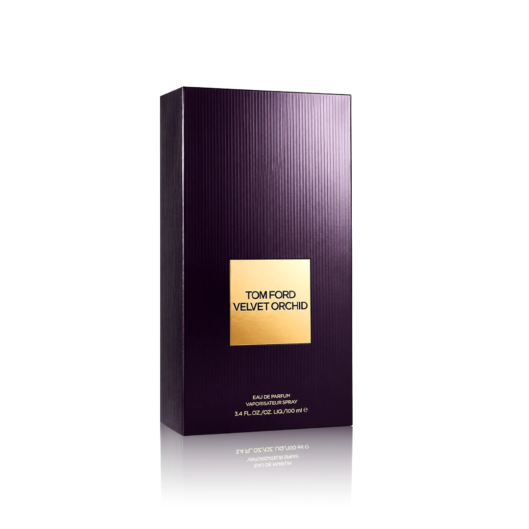 Tom Ford Velvet Orchid Eau de Parfum 100 ml mit Originalverpackung auf weißem Hintergrund