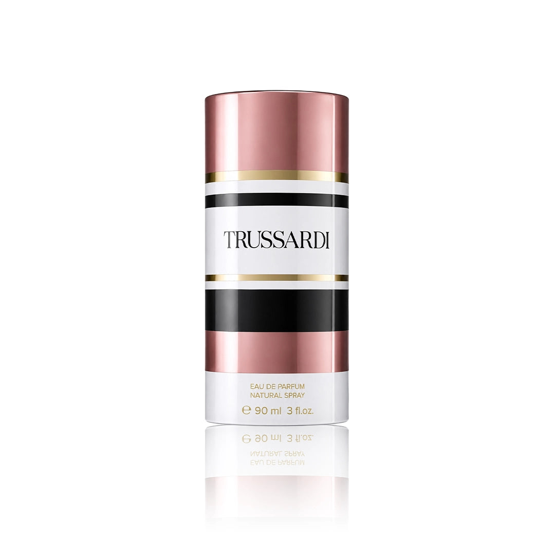 Trussardi Donna Eau de Parfum 90 ml mit Originalverpackung auf weißem Hintergrund