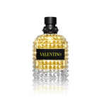 Valentino Uomo Born in Roma Yellow Dream Eau de Toilette 100 ml Flakon auf weißem Hintergrund