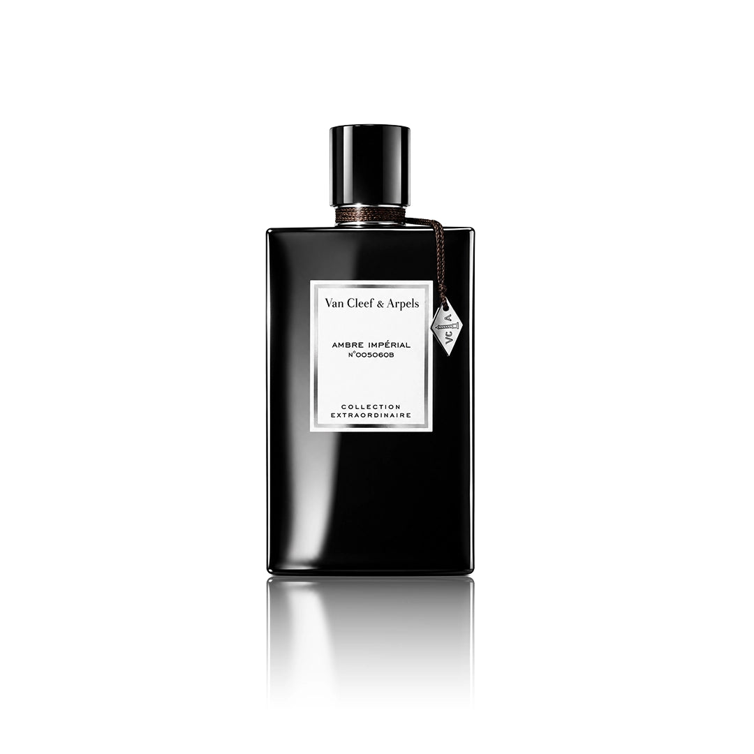 Van Cleef & Arpels Ambre Impérial Collection Extraordinaire Eau de Parfum 75 ml Flakon auf weißem Hintergrund