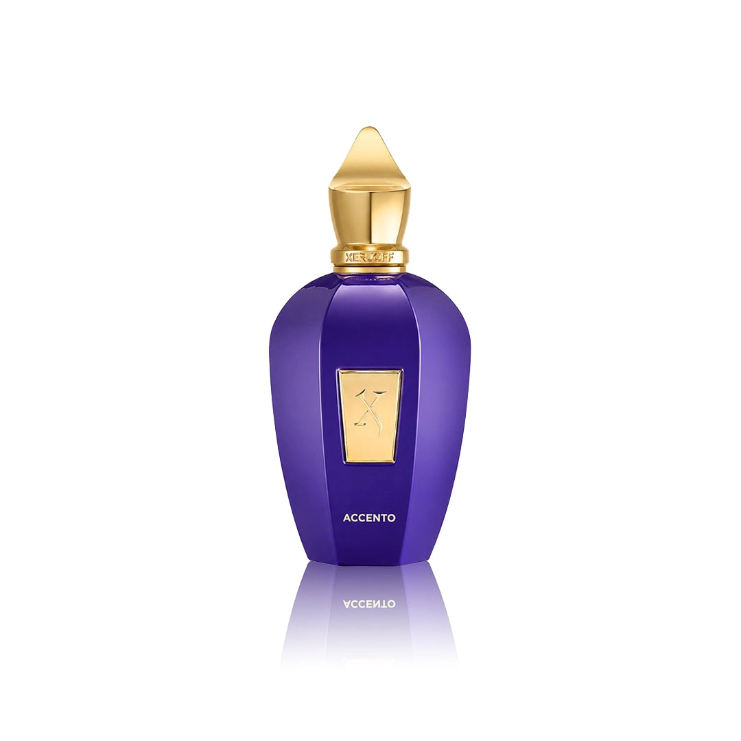 Xerjoff Accento Eau de Parfum 100 ml Flakon auf weißem Hintergrund