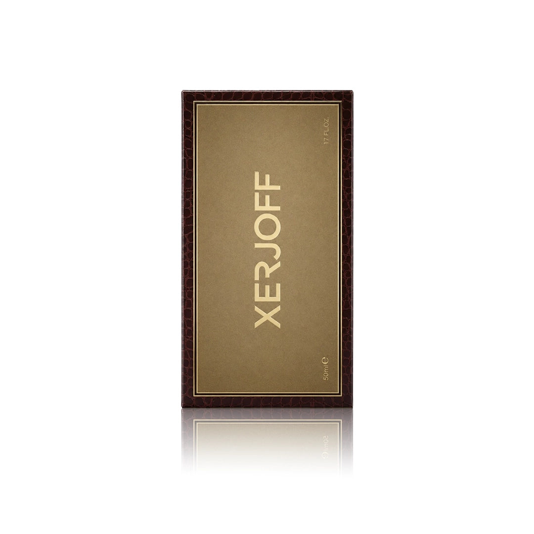 Xerjoff Oud Stars Gao Eau de Parfum 50 ml mit Originalverpackung auf weißem Hintergrund