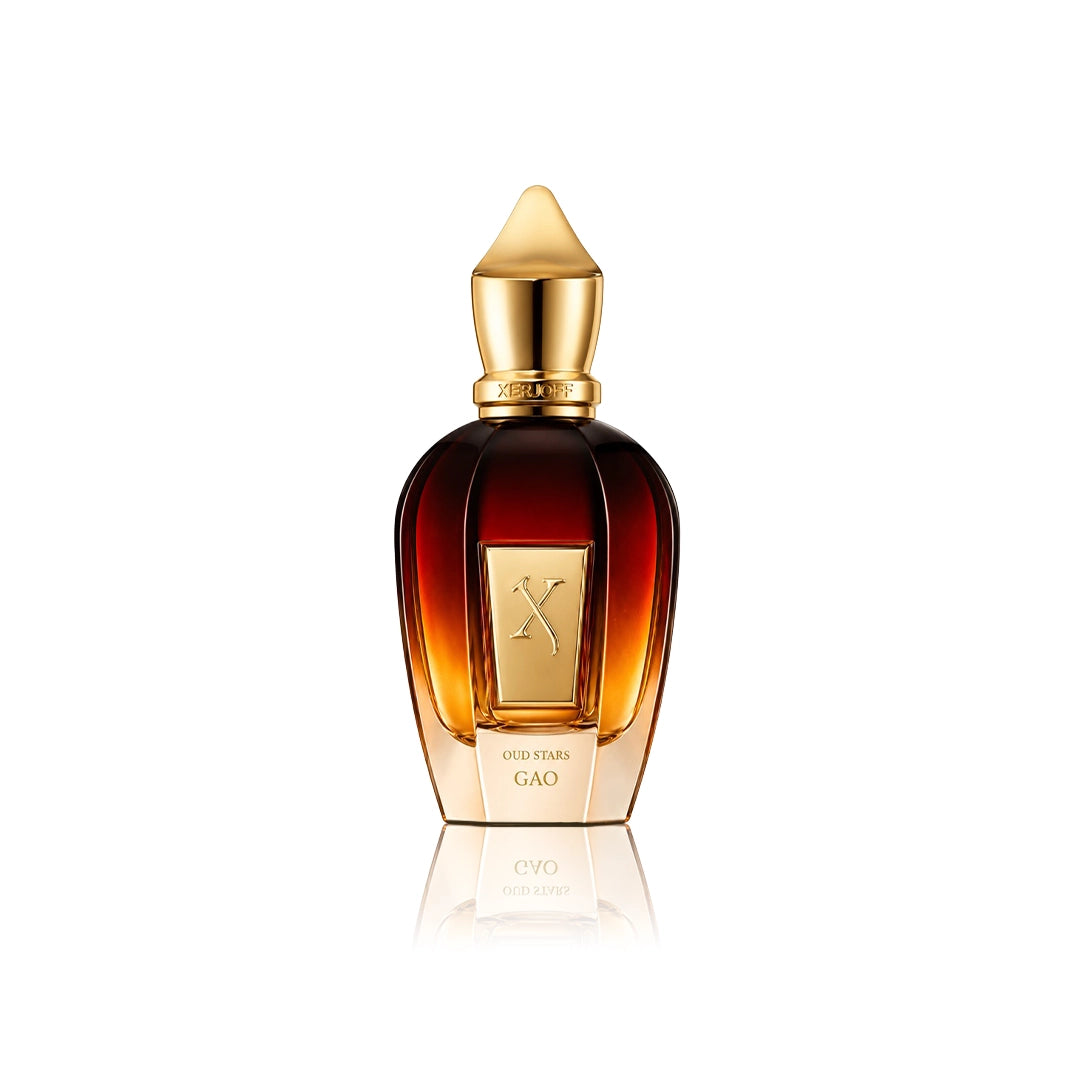Xerjoff Oud Stars Gao Eau de Parfum 50 ml Flakon auf weißem Hintergrund