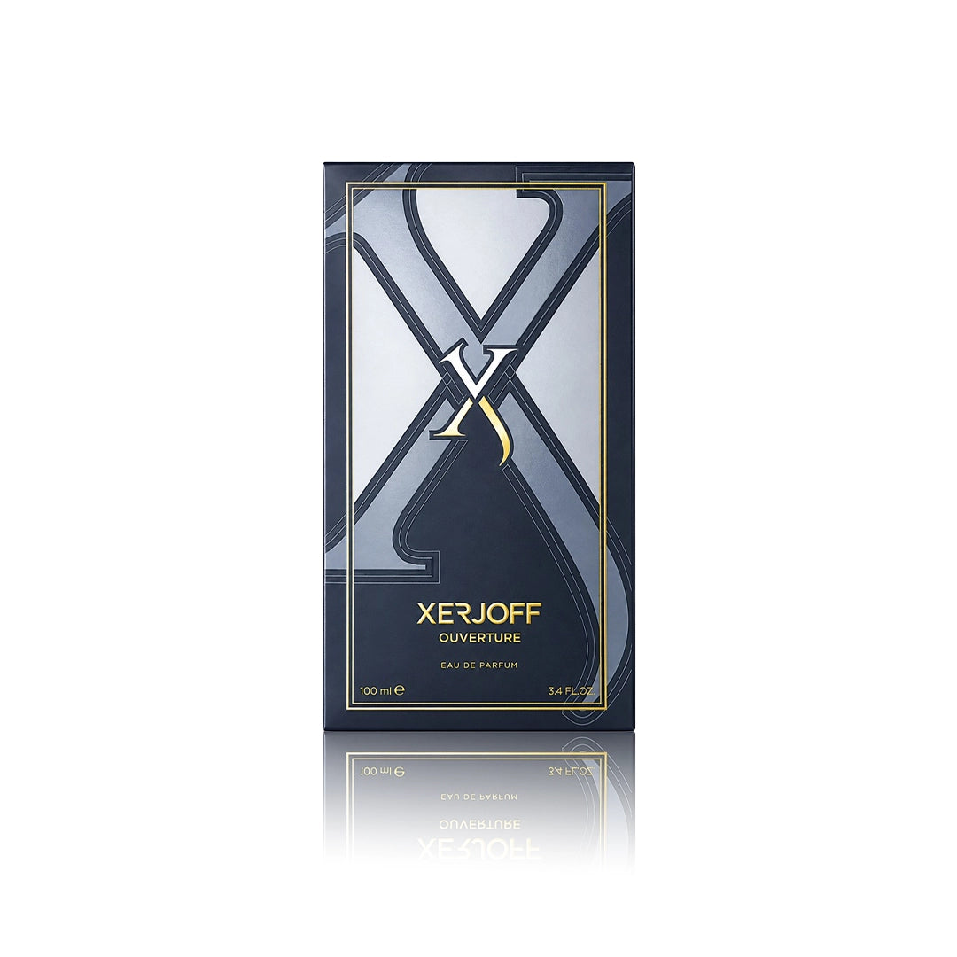 Xerjoff Ouverture Eau de Parfum 100 ml mit Originalverpackung auf weißem Hintergrund