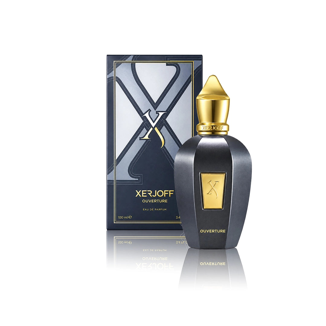 Xerjoff Ouverture Eau de Parfum 100 ml Flakon mit Originalverpackung auf weißem Hintergrund