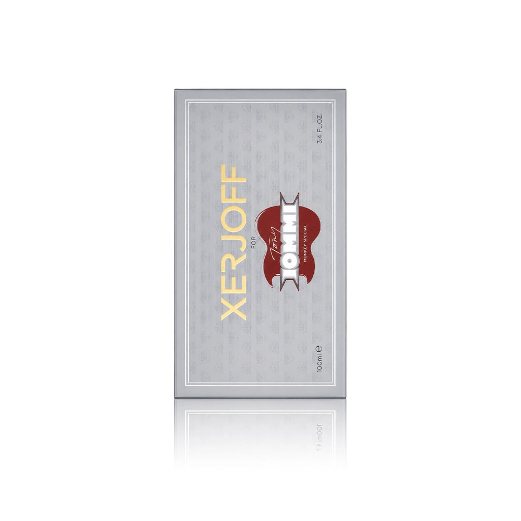 Xerjoff Tony Iommi Monkey Special Eau de Parfum 100 ml mit Originalverpackung auf weißem Hintergrund