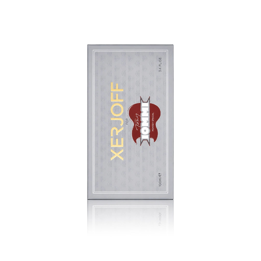 Xerjoff Tony Iommi Monkey Special Eau de Parfum 100 ml mit Originalverpackung auf weißem Hintergrund