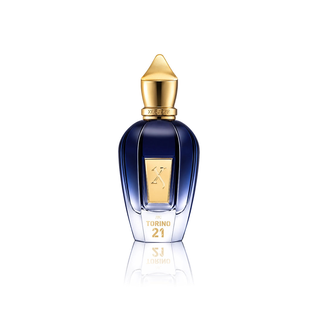 Xerjoff Torino 21 Eau de Parfum 50 ml Flakon auf weißem Hintergrund