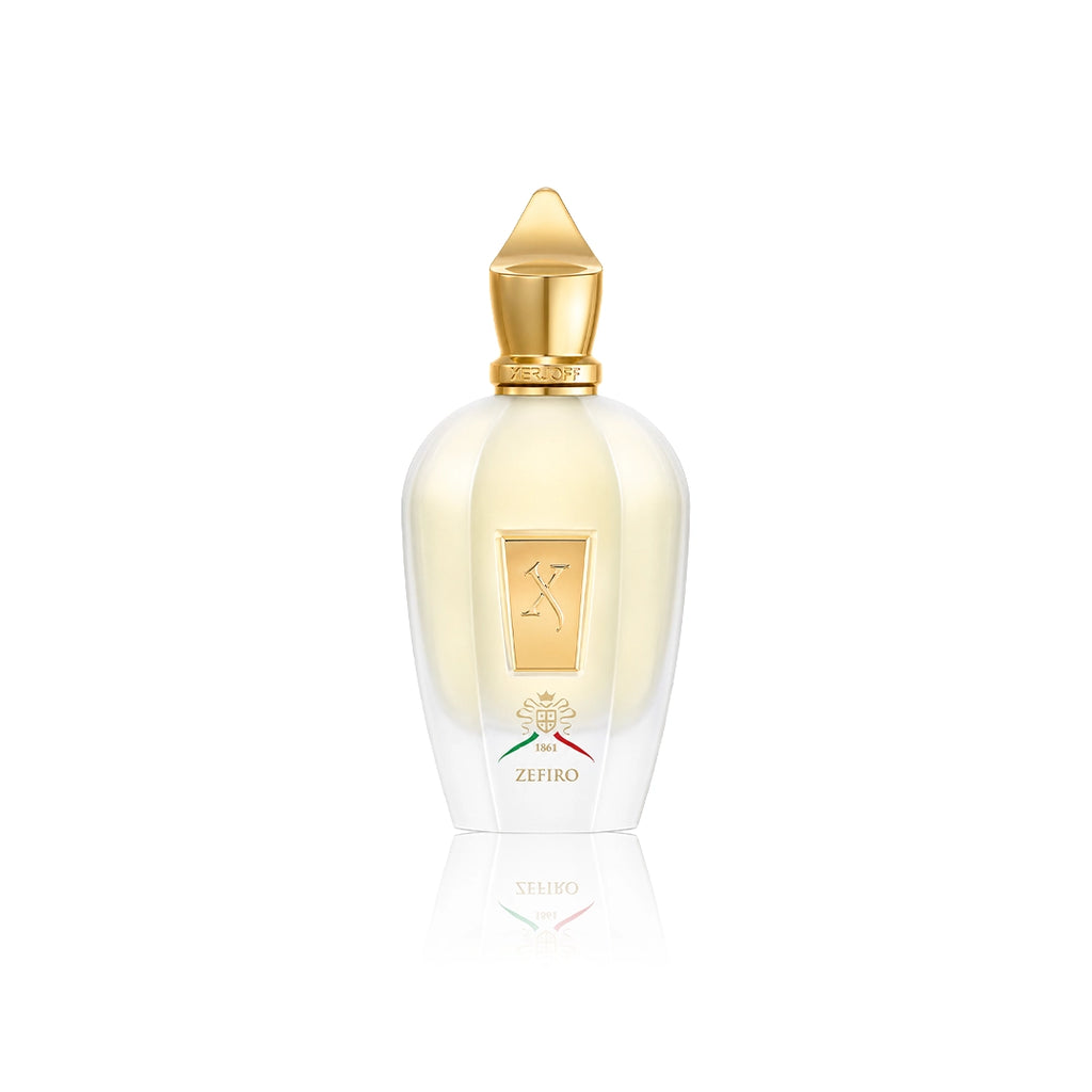 Xerjoff Zefiro Eau de Parfum 100 ml Flakon auf weißem Hintergrund