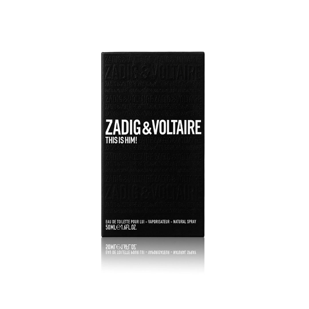 Zadig & Voltaire This Is Him! Eau de Toilette 50 ml Originalverpackung auf weißem Hintergrund