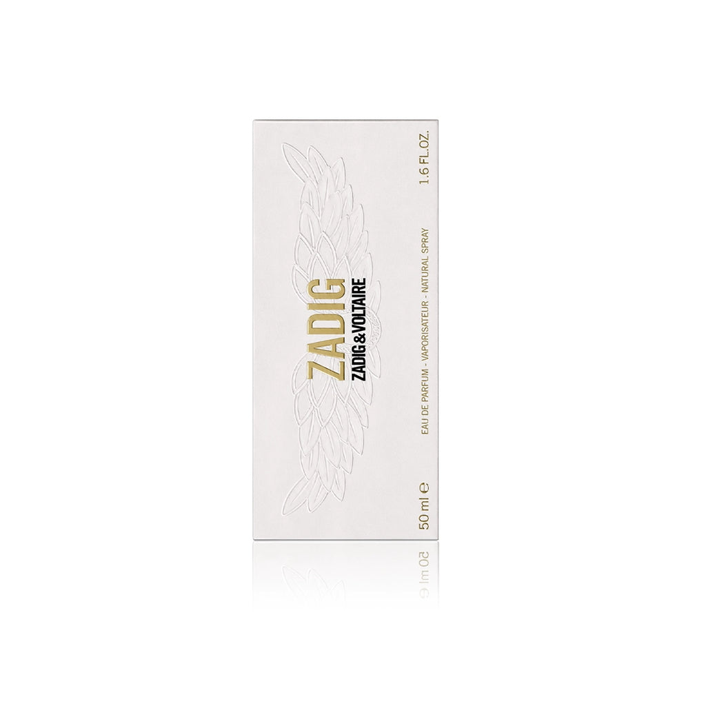 Zadig & Voltaire ZADIG Eau de Parfum 50 ml Originalverpackung auf weißem Hintergrund
