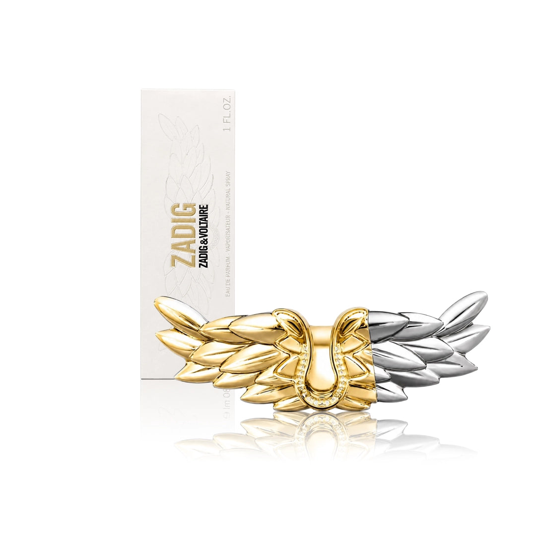 Zadig & Voltaire ZADIG Eau de Parfum 30 ml Flakon mit Originalverpackung auf weißem Hintergrund