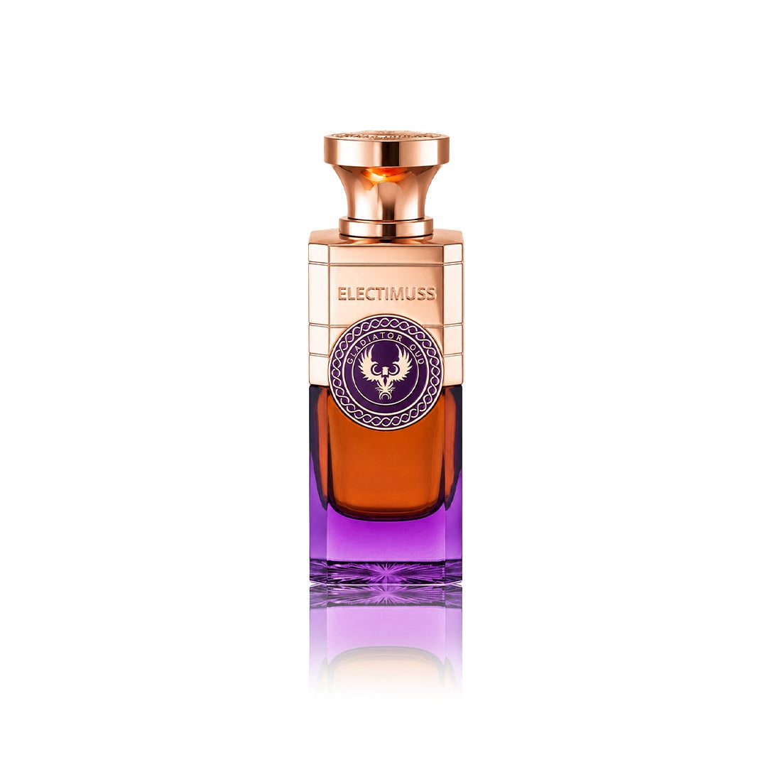 Electimuss Gladiator Oud Pure Parfum 100 ml Flakon auf weißem Hintergrund